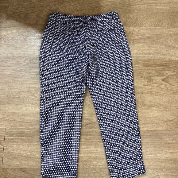 J. Crew Women's cafe capri metallic Navy tweed Cropped Pants - Picture 5 of 5